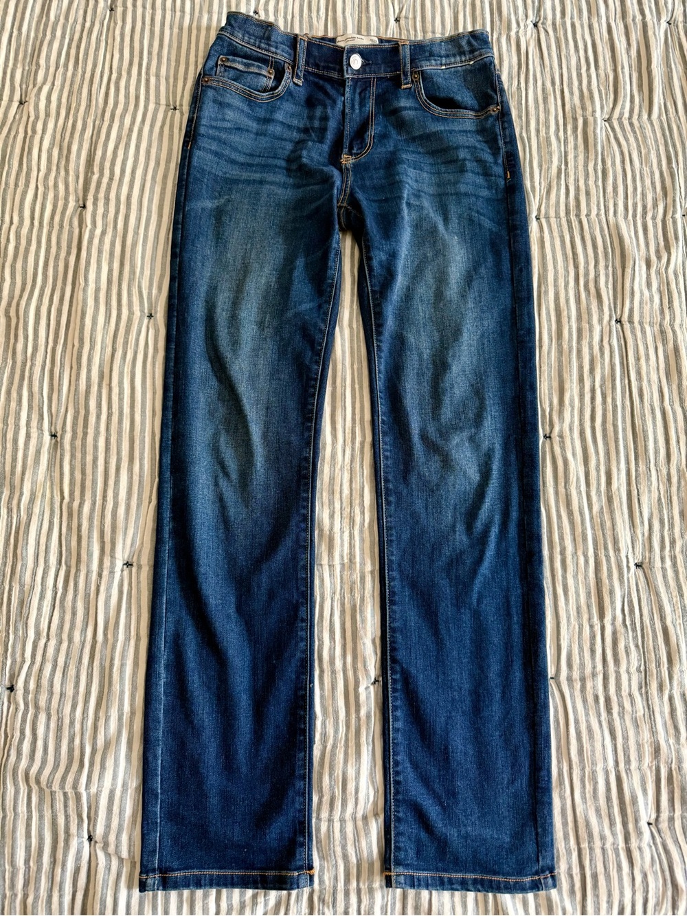 Boys 13/14 Long Abercrombie Kids Straight Leg Jeans